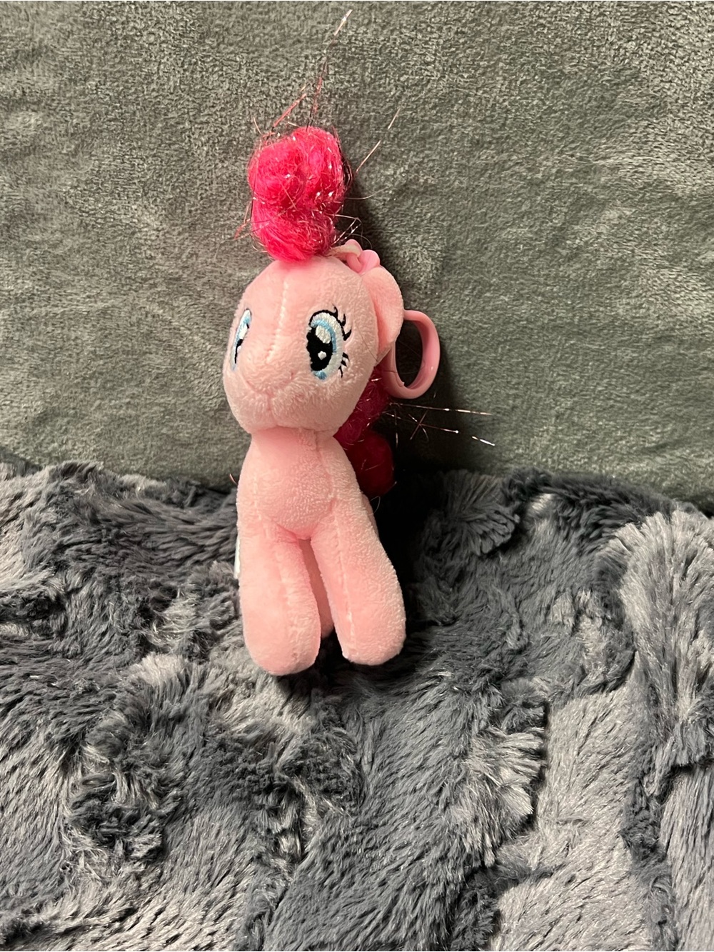 Ty Pinkie Pie My Little Pony Sparkle Clip Plush Keychain